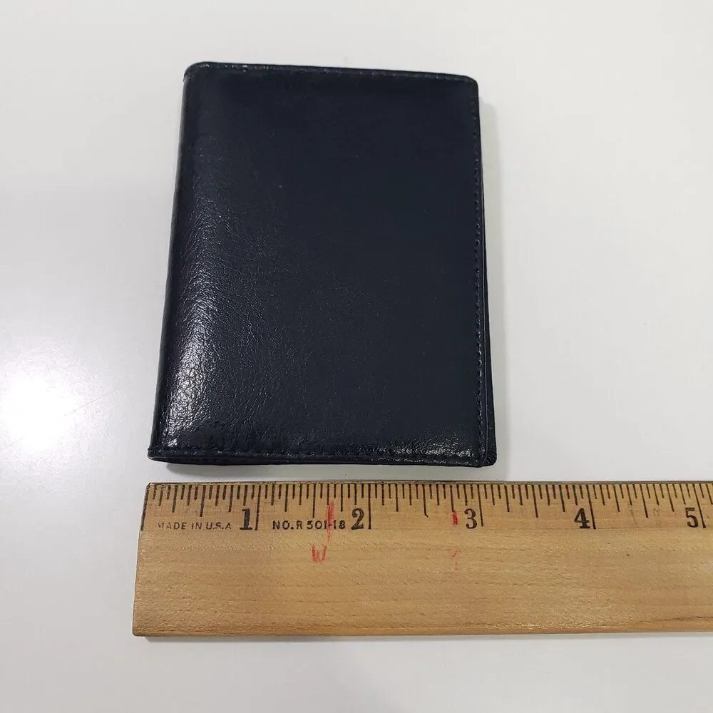 Reid & Reid Men's Black Leather Wallet, 4 x 3